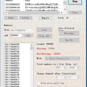 WhatsApp number filter software desktop screenshot Netherlands 2026